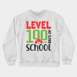 Level 100 Video Gaming 100 days of school boys girls gift Crewneck Sweatshirt